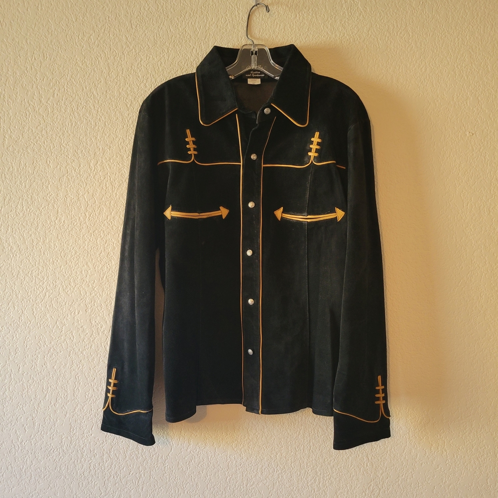 Arella Leather/Suede Western Blazer